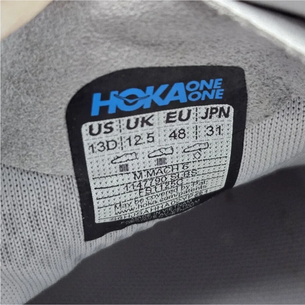 Like New! Hoka One One Men's Athletic Shoes Gray White